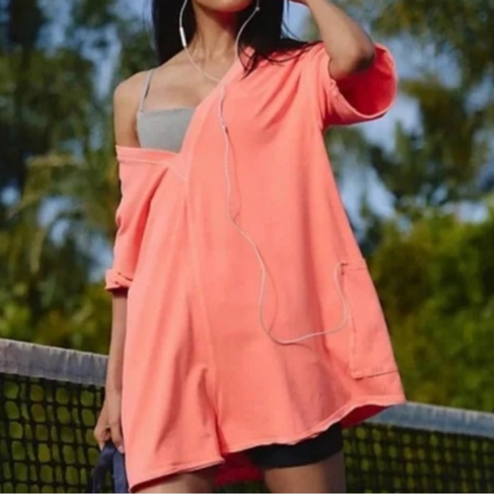 NWOT Free People 🩶 FP Hot Shot Tee Romper - Picture 3 of 15